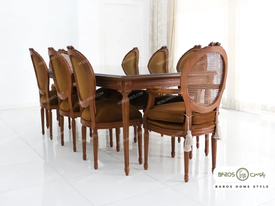 میز ناهار خوری چوبی کاجی کد ۳۵ میز غذاخوری باروس (13)