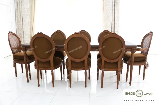 میز ناهار خوری چوبی کاجی کد ۳۵ میز غذاخوری باروس (14)