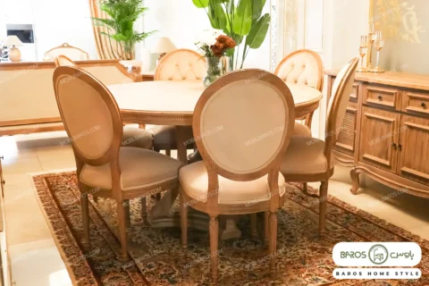 میز ناهار خوری گرد فرشته کیا مبل باروس 4949 (3)