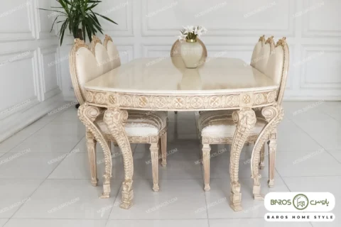 میز ناهارخوری کلاسیک و چوبی جدید الینا کد ۸ باروس (3)