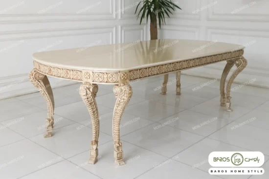 میز ناهارخوری کلاسیک و چوبی جدید الینا کد ۸ باروس (6)