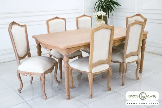 سرویس مبلمان آماده تحویل روتی مبل ۷ نفره + ناهار خوری ۶ نفره + جلومبلی عسلی باروس (3)
