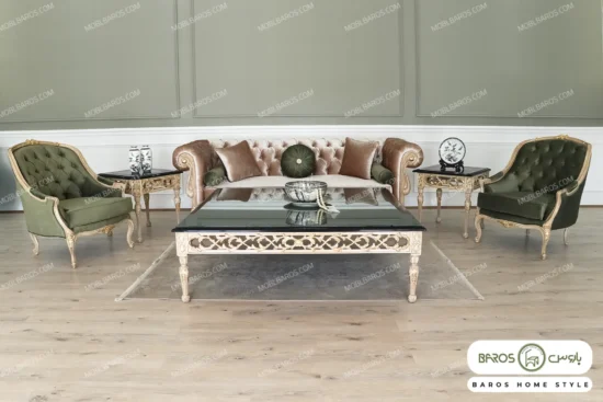 مبل نیم ست ۵ نفره نیکا و المیرا باروس (8)