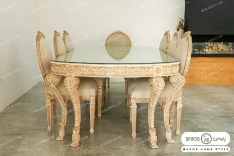 مدل میز ناهار خوری الینا کد ۹ تولیدی باروس (4)