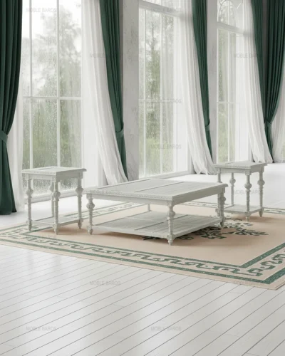 میز جلو مبلی و عسلی حصیری کاجی کد ۹