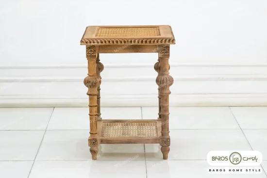 میز جلو مبلی و عسلی حصیری کاجی کد ۹ باروس تولیدی (2)