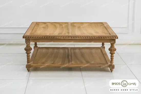 میز جلو مبلی و عسلی حصیری کاجی کد ۹ باروس تولیدی (4)