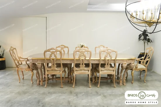 میز ناهارخوری کلاسیک و چوبی جدید آرتمیس باروس (8)