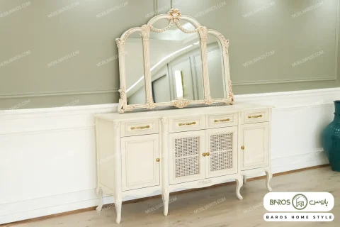 میز کنسول کلاسیک حصیری مبینا مبل باروس (6)