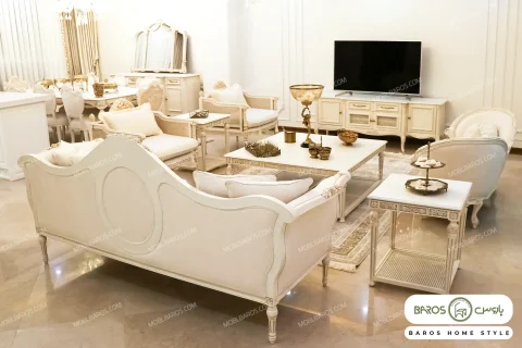 نیم ست مبلمان کلاسیک مبینا (خونه) مبل باروس (3)
