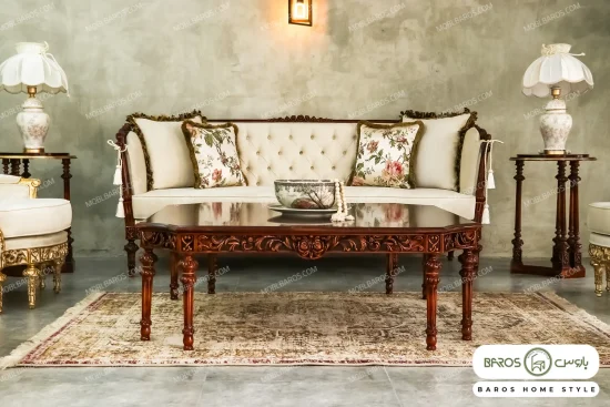 کاناپه منبتی و حصیری اولگا مبل باروس ۴۳۴۵۳