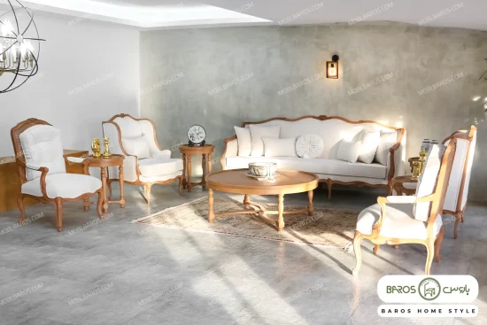 ست مبلمان چوبی کمند کد 2 مبل باروس 543534 (1)