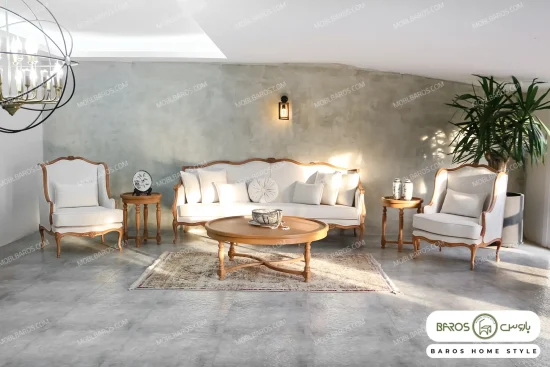ست مبلمان چوبی کمند کد 2 مبل باروس 543534 (5)