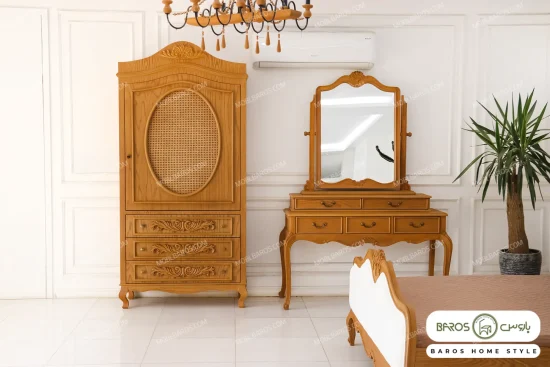 سرویس خواب دو نفره راشل + کمد مونیکا باروس (8)
