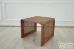 میز جلو مبلی و عسلی چوبی حصیری پوکو کد ۲ (2)