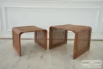 میز جلو مبلی و عسلی چوبی حصیری پوکو کد ۲ (4)