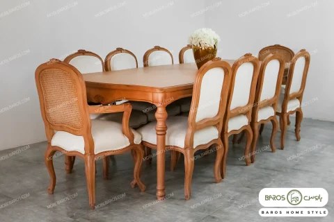میز ناهار خوری چوبی کمند کد 2 مبل باروس (1)