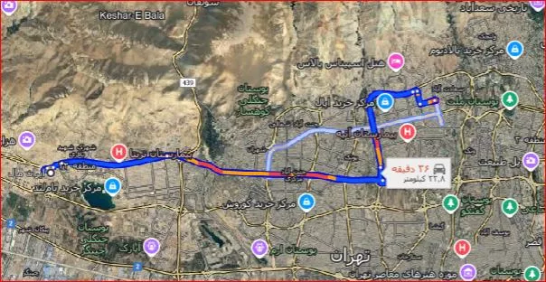 از غرب تهران تا پاساژ ایران مال 
