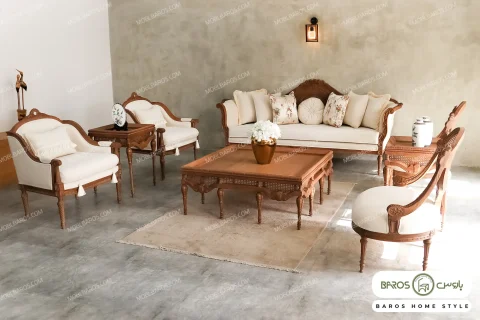 ست مبلمان کاجی مصری کد ۱۱ باروس (5)