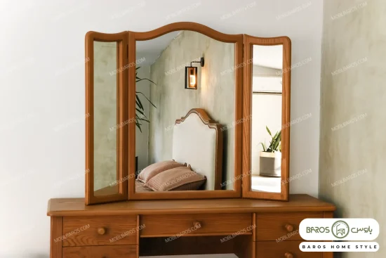 سرویس خواب دو نفره چوبی شاین کد 22 باروس 548 (8)