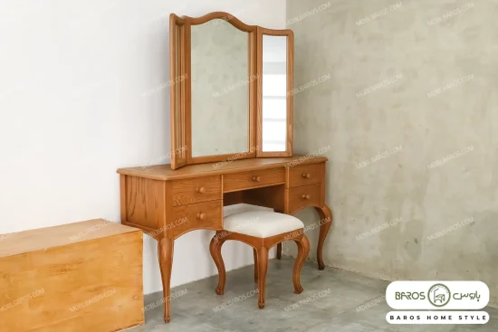 سرویس خواب دو نفره چوبی شاین کد 22 باروس 548 (9)
