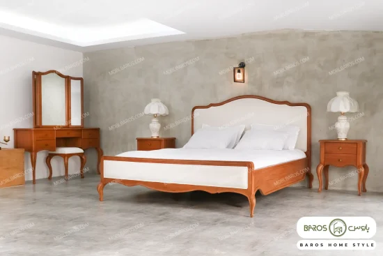 سرویس خواب دو نفره چوبی شاین کد 22 مبل باروس (7)
