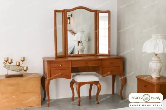 سرویس خواب دو نفره چوبی شاین کد 22 مبل باروس (9)