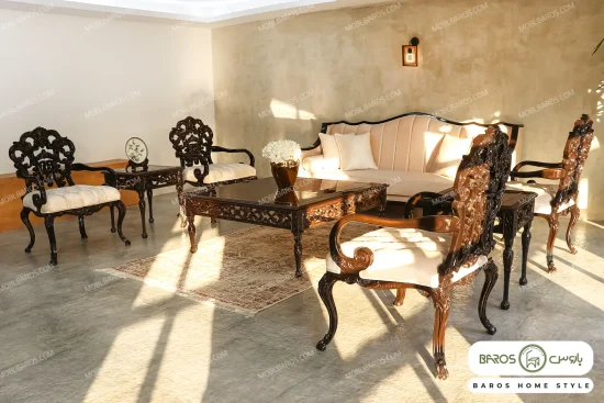 مبل نئوکلاسیک ۷ نفره کینگ و دایمند باروس (4)