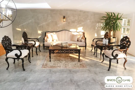 مبل نئوکلاسیک ۷ نفره کینگ و دایمند باروس (7)