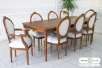 میز ناهار خوری چوبی کاجی کد ۳۳ باروس04 (2)