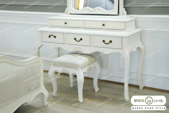 سرویس خواب دو نفره چوبی مدل راشل کد ۲۵ باروس01 (6)