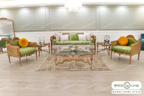 مبل نئوکلاسیک مصری و کاجی کد ۱۴ باروس (1)