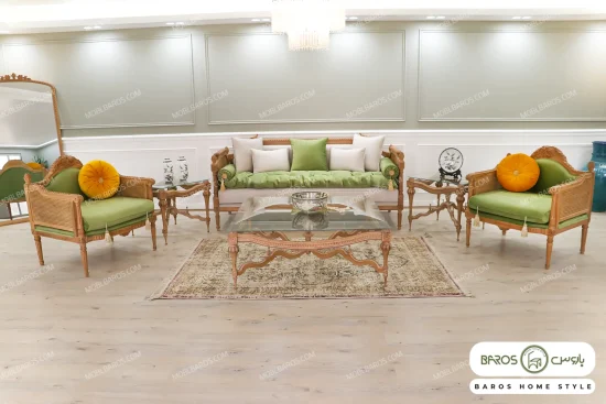مبل نئوکلاسیک مصری و کاجی کد ۱۴ باروس (1)