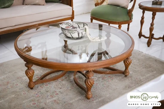 مبل کلاسیک ۱۰ نفره کاجی و چستر نیکا و کینگ کد ۲ باروس (11)