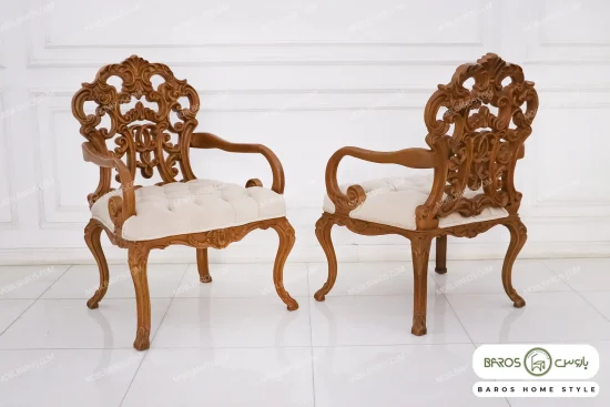 مبل کلاسیک ۱۰ نفره کاجی و چستر نیکا و کینگ کد ۲ باروس (7)