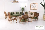 مبل کلاسیک ۱۰ نفره کاجی و چستر نیکا و کینگ کد ۲ باروس (8)