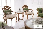 مبل کلاسیک ۱۰ نفره کاجی و چستر نیکا و کینگ کد ۲ باروس (9)