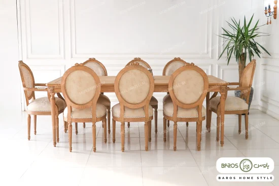 میز ناهار خوری چوبی کاجی کد ۳۶ باروس (4)