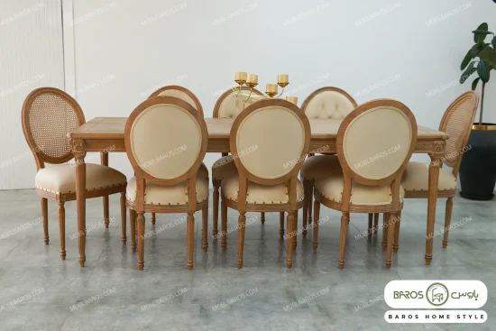 میز ناهار خوری چوبی کاجی کد ۳۷ باروس (3)