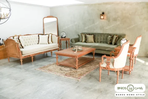 مبل کلاسیک جدید اولگا و کاناپه سمیرا شیرزاد (2)