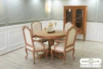 میز ناهارخوری چوبی گرد دکورا با صندلی رومینا باروس (4)