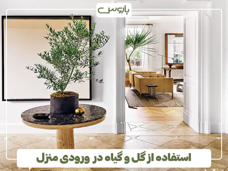 استفاده از گل و گیاه در ورودی منزل