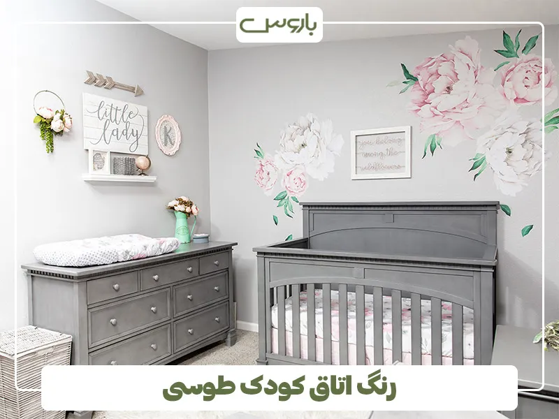 رنگ اتاق کودک طوسی (1)