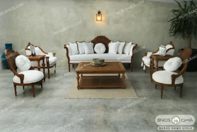 ست مبلمان کاجی مصری کد ۱۸ باروس (3)