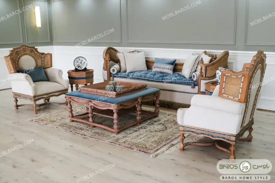 مبل نئوکلاسیک ۵ نفره لیزنا کد ۲ باروس (2)