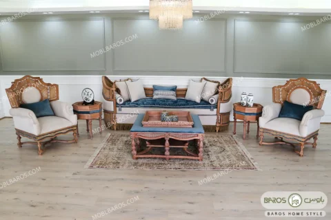 مبل نئوکلاسیک ۵ نفره لیزنا کد ۲ باروس (4)