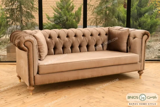 مبل کلاسیک کاجی و چستر دسته پی (3)