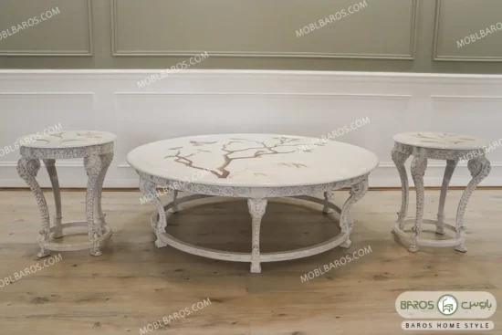 میز جلو مبلی و عسلی مدل الینا با صفحه معرق باروس (1)