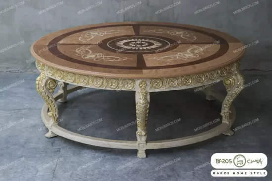 میز جلو مبلی و عسلی مدل الینا با صفحه معرق باروس (1)