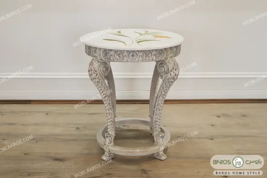 میز جلو مبلی و عسلی مدل الینا با صفحه معرق باروس (2)